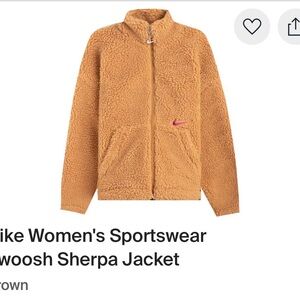 Nike Women's Tan Teddy Jacket size small